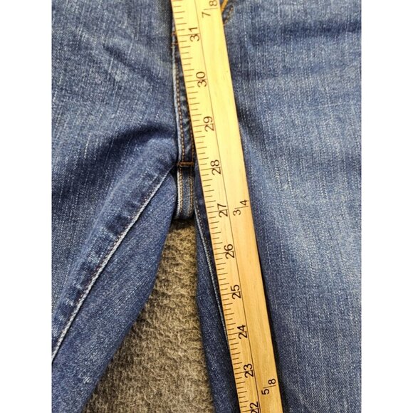 Madewell Jeans Womens Size 25 Blue 10" High Rise Skinny Button Fly Raw Hem - Picture 10 of 13